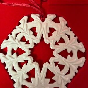 Longaberger Cream Snowflake Ornament